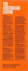 The Great Australian Legend - back page